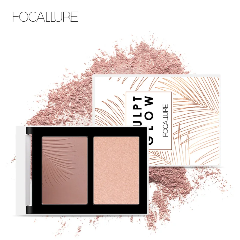 

FOCALLURE Bronzer Highlighter Palette 3D Natural Face Makeup Fine Cream Powder