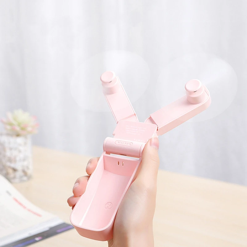 Лидер продаж! Портативный складной мини вентилятор с двумя ручками карманные