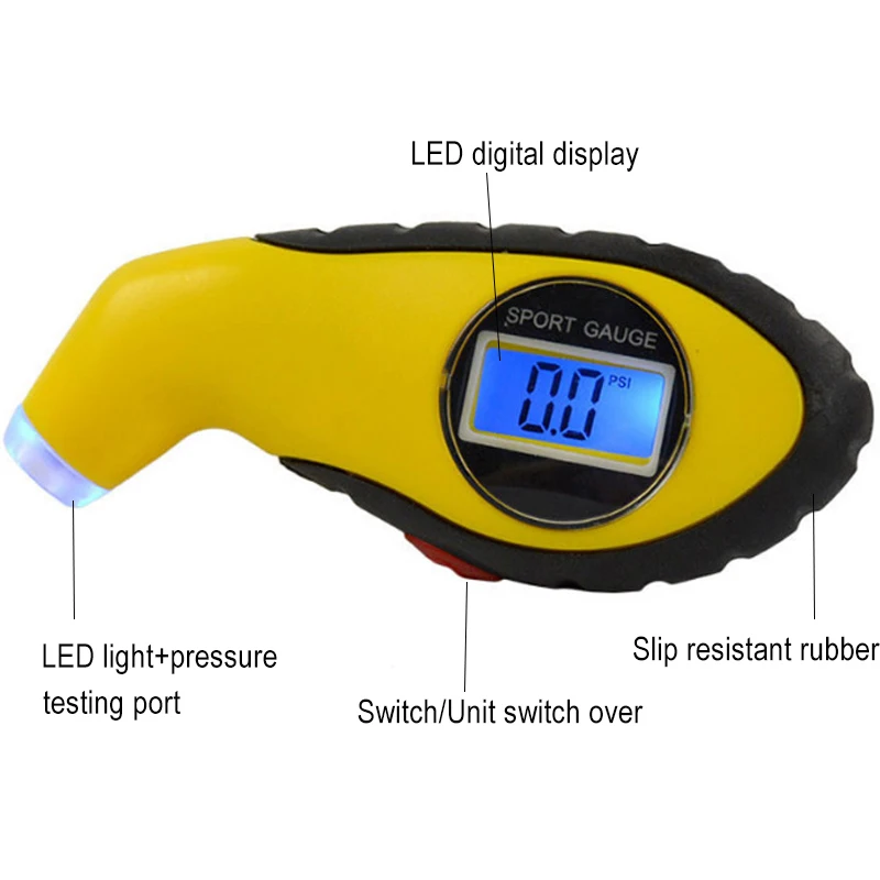 0-100PSI манометр барометры тестер диагностические инструменты цифровой ЖК-дисплей