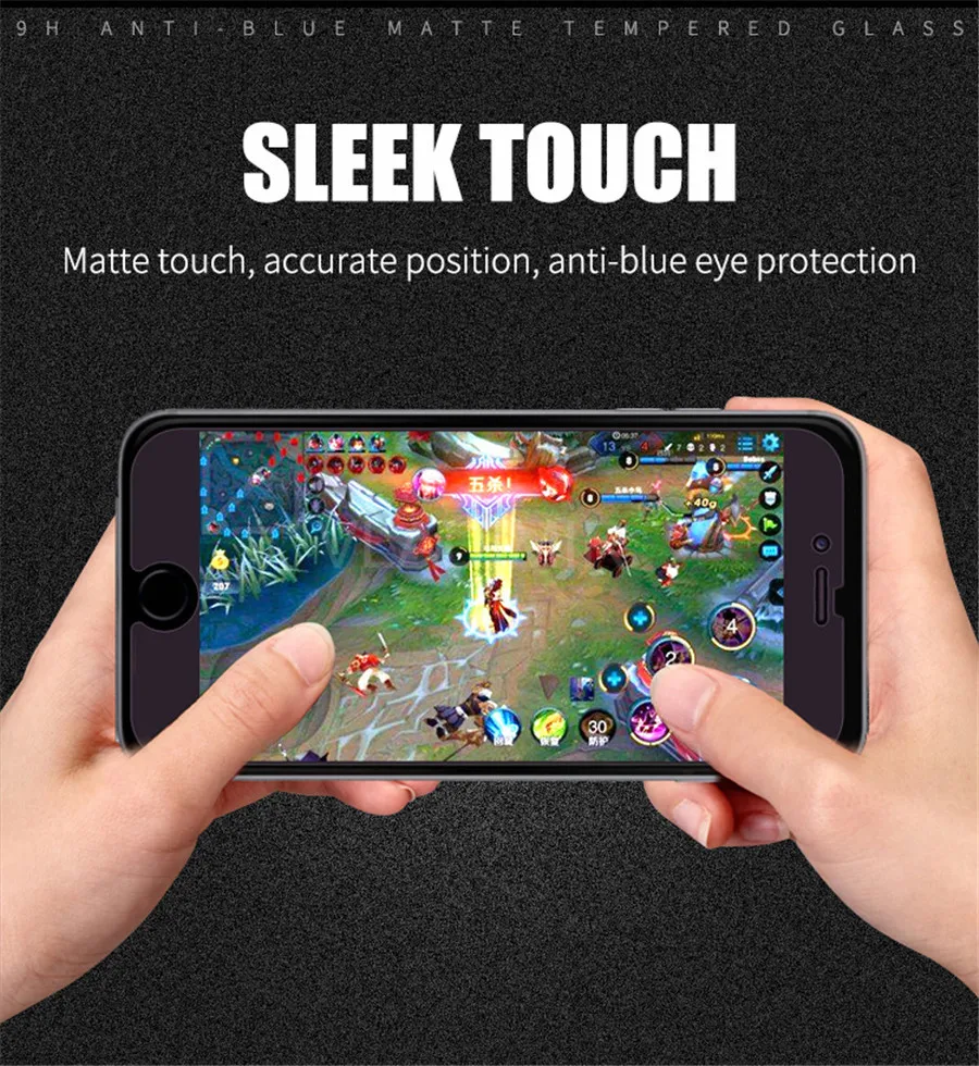 Противоударный Матовый УФ закаленное Стекло для IPhone 11 Pro X XS Max XR 8 7 6 6s плюс анти-фиолетовый синий светильник Экран протектор
