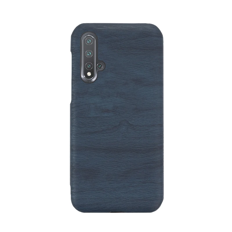 Buy Wood grain PU Leather Phone Case For Huawei Nova 5 Soft Silicone Pro Protective Back Shell on
