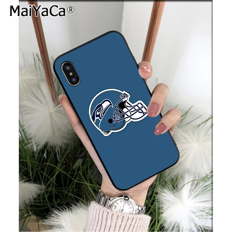 A5 Мягкий силиконовый чехол для телефона MaiYaCa Seahawks Из ТПУ для Apple iPhone 8 7 6 6S Plus X XS MAX 5 5S SE XR - Color: A5