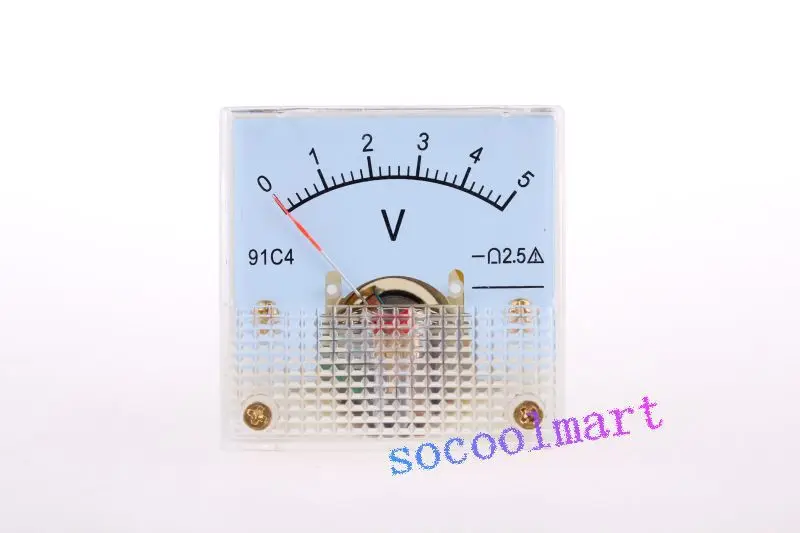Новые аналоговые Напряжение метр колеи DC 5 В 91C4|voltage meter|analog voltage metermeter |