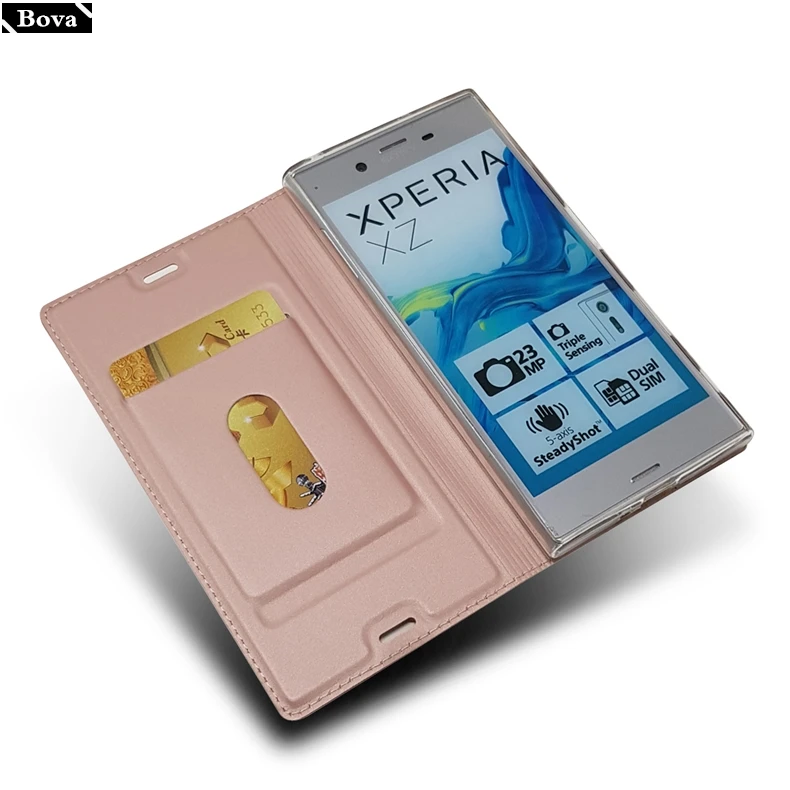 Ультратонкий чехол с магнитной адсорбцией, Модный чехол для sony Xperia XZ XZs, чехол для карт, матовый чехол для телефона на ощупь