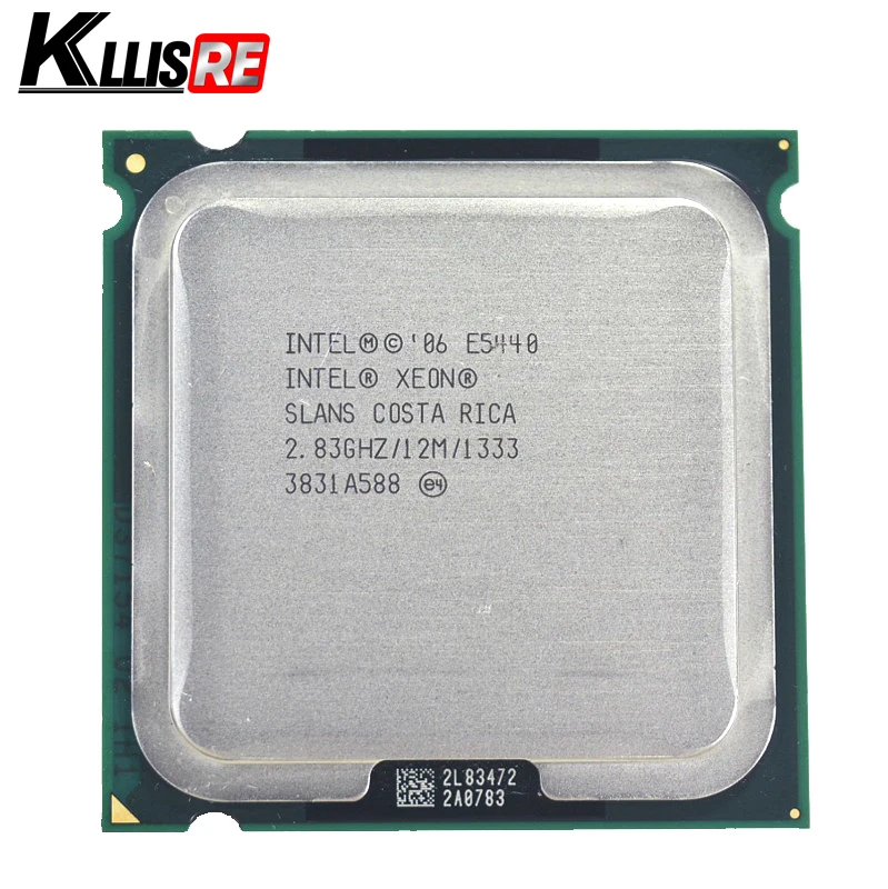 Четырехъядерный процессор Intel Xeon E5440 2,83 ГГц 12 МБ работает на материнской плате LGA775