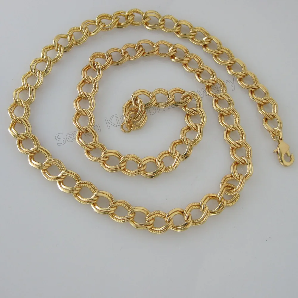 Минимальный заказ 1 шт.-желтый золотой GP крученый овальный звено цепочки в виде 19 7