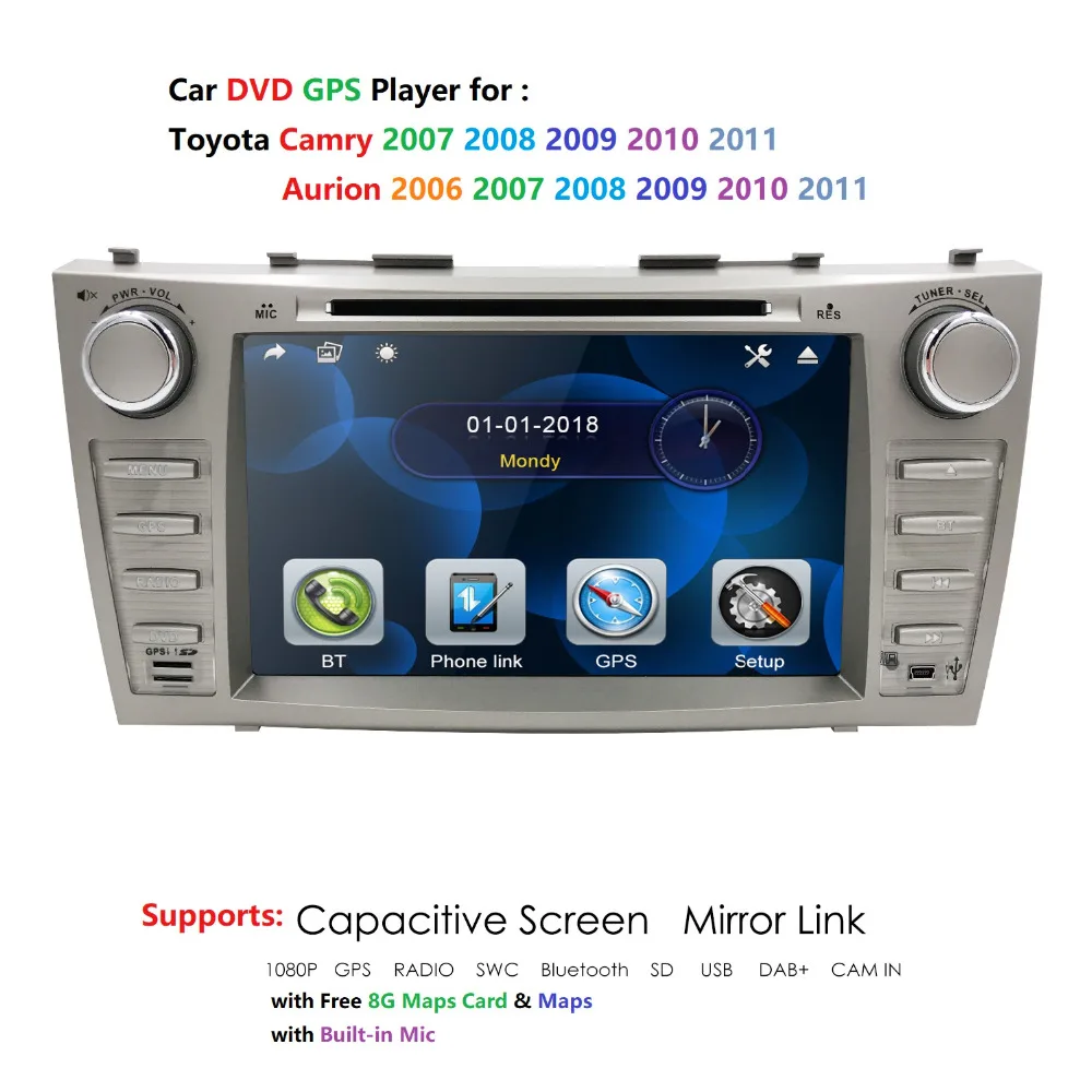 Автомобильный dvd для Тойота Камри 2007 2011 автомобиль Радио мультимедийный плеер gps