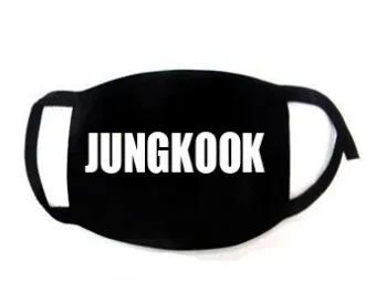 kpop аксессуары Модные мужские и женские черные Bt21 рот медведь уход за кожей лица маска Boca Butler поп разъем Trening Mascherina Балак - Цвет: JUNGKOOK