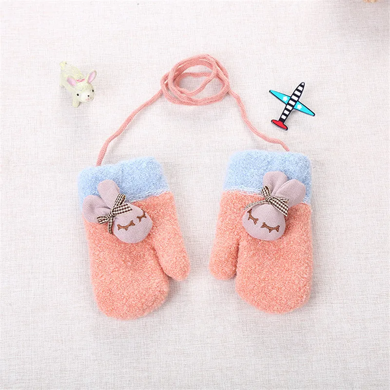 1 пара милый мультяшный маленький кролик уплотненный теплый хлопок для маленьких