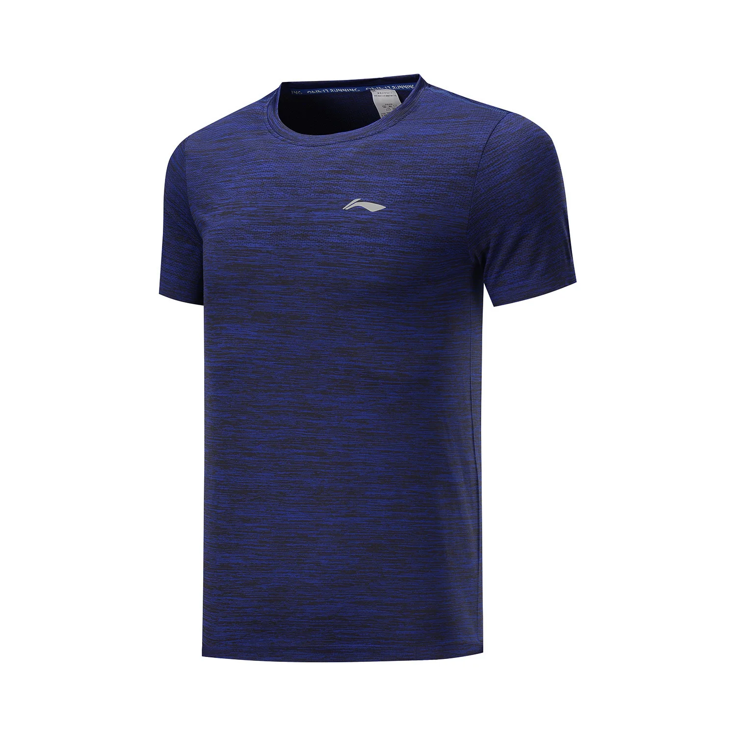 Li-Ning, мужские спортивные футболки для бега, 52.6% нейлон, 47.4% полиэстер, обычная посадка, комфортная подкладка, спортивные футболки ATSP261 MTS3101