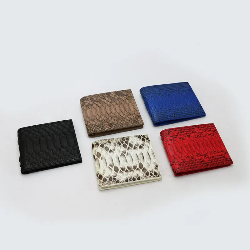 100% настоящий кошелек из экзотической змеиной кожи питона женский короткий