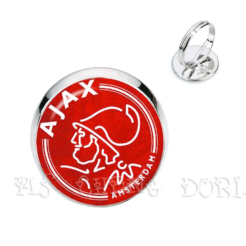 7 Футбольный клуб 16 мм стекло кольца с кабошоном Ajax футбольные лиги логотип футбольный Клубное кольцо для фанатов подарок - Цвет основного камня: 7