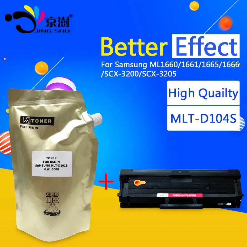 1 картридж с тонером + 500 г тонер MLT D104S D1043 подходит к Samsung ML1660 мл 1660 1665 1865 SCX 3200 3205 3207
