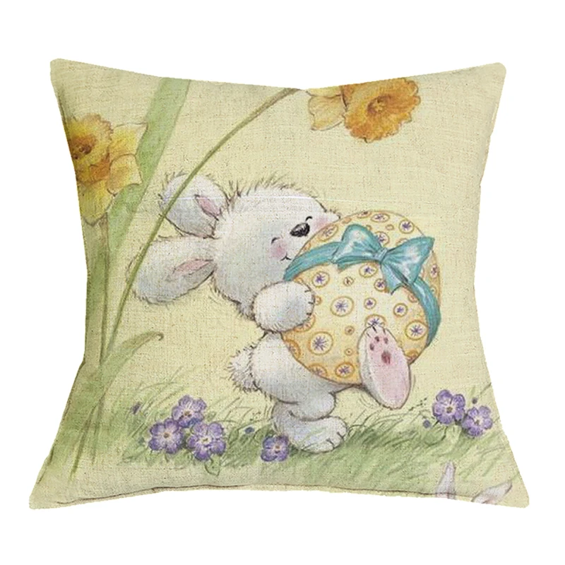 Пасхальная подушка с кроликом наволочка кровать автомобиль отель принты для