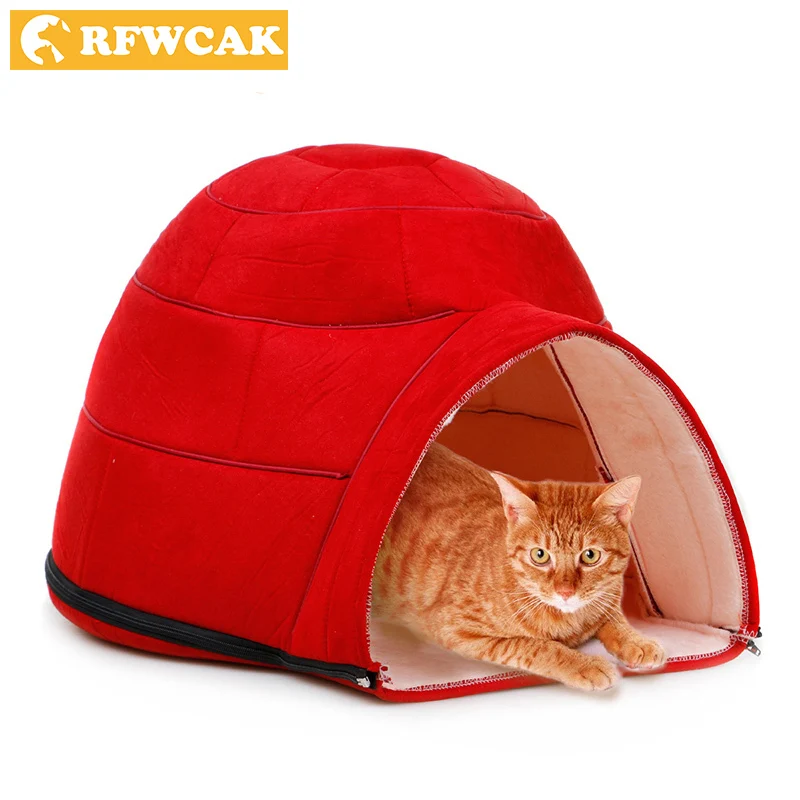 Гнездо для домашних животных rfwak новая мода съемный зимнее теплое гнездо собак
