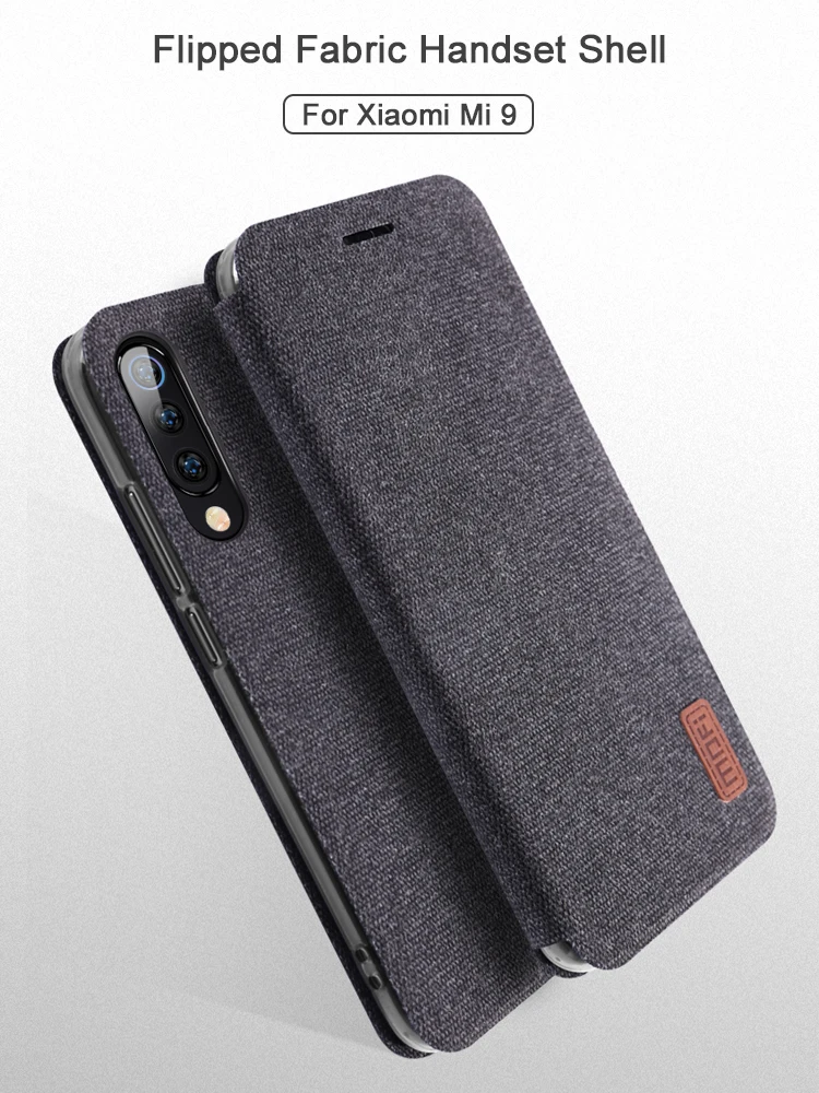 Для Xiaomi mi 9 чехол для xiaomi 9 SE откидная крышка тканевый силиконовый чехол fundas MOFi mi9 прозрачный чехол