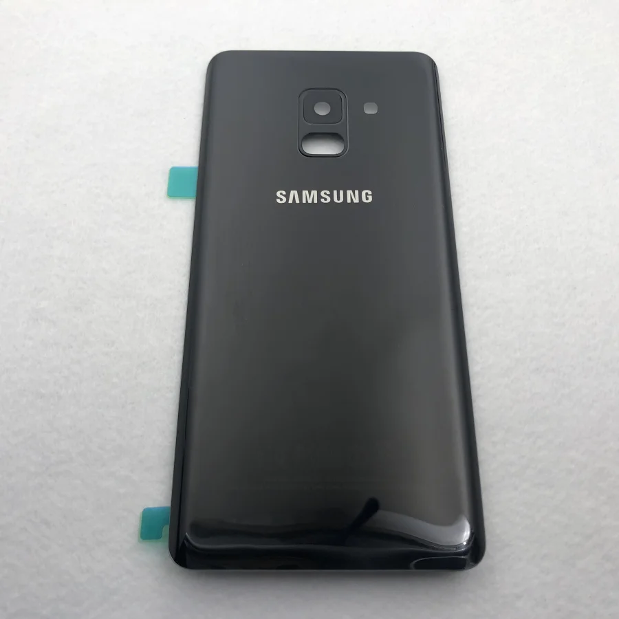 A530 Black Для samsung Galaxy A8 A530 SM-A530F A530F A530DS корпус батарейного отсека стеклянная задняя крышка Крышка объектива камеры+ Водонепроницаемая наклейка - Цвет: A530 Black