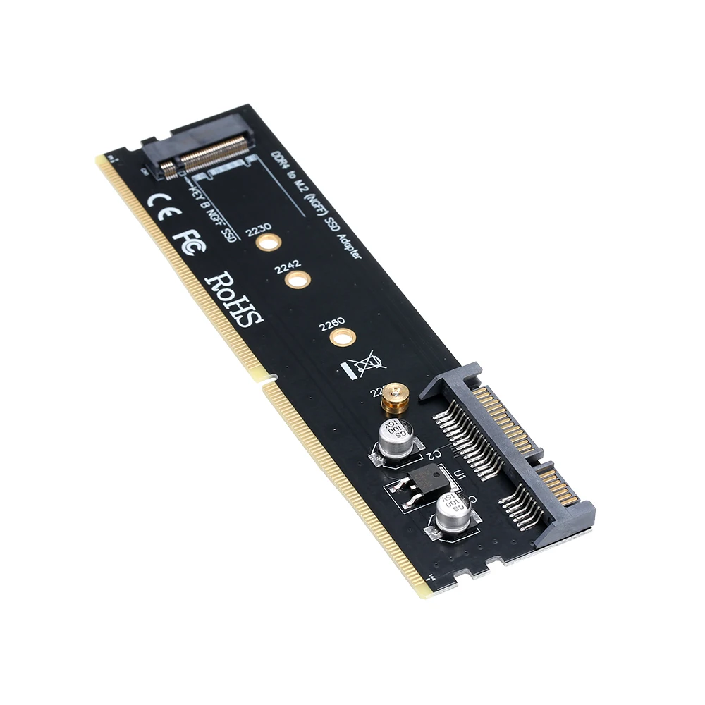 M.2 (NGFF) B key 2230/2242/2260/2280 SSD адаптер DDR4 слот для памяти Расширенная карта DDR на жесткий