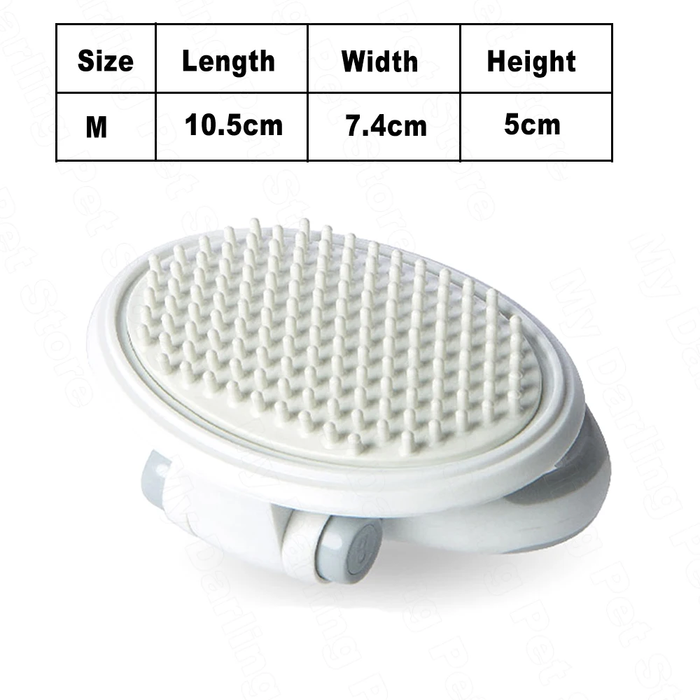 DELE Adjustable Pet Massage Brush for Cat Puppy Dog Hair Removal Deshedding Comb Cats Dogs Multi-angle Bath Grooming Tool | Дом и сад
