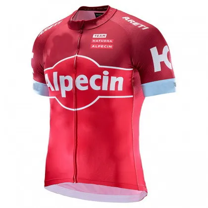 2017 KATUSHA ALPECIN Мужская велосипедная Джерси с коротким рукавом одежда нагрудниками