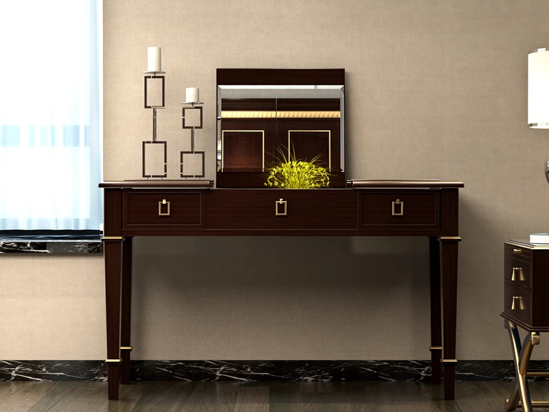 Американский стиль роскошная королевская кровать 3 предмета комплект мебели для