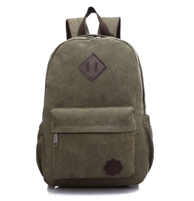 Army Green Холщовый Рюкзак для ноутбука, мужские рюкзаки для мальчиков-подростков, большая школьная сумка, винтажный рюкзак для студентов, рюкзак для путешествий, сумки на плечо, черный, XA1054C - Цвет: Army Green