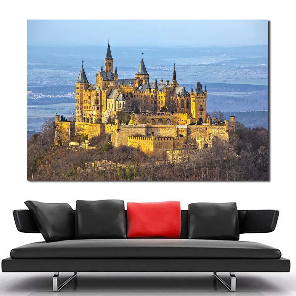 JQHYART Hohenzollern замок в Германии настенные картины для гостиной Холст Искусство