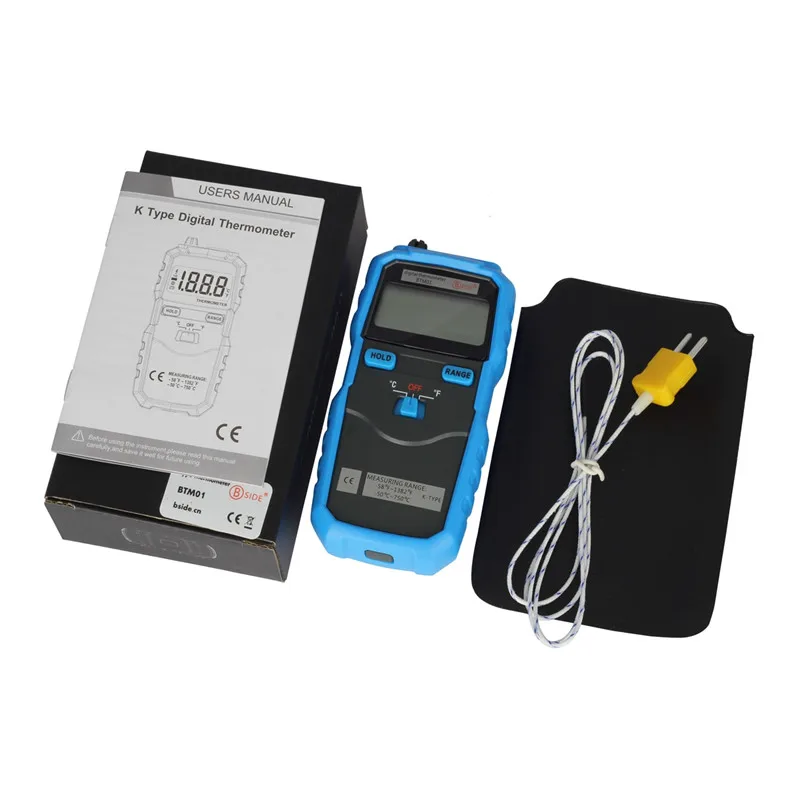 Цифровой термометр BTM01-50 ~ 750C/-58 1382F портативный измеритель температуры ЖК-дисплей