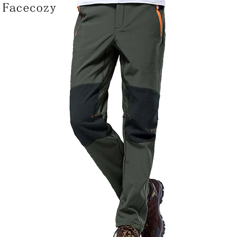 Мужские брюки с защитой от ветра Facecozy Зимние флисовые для походов на открытом
