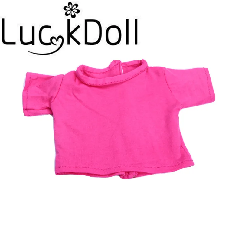 LUCKDOLL Повседневная Спортивная футболка кукла аксессуары для кукольной одежды подходит 18 дюймов американская кукла
