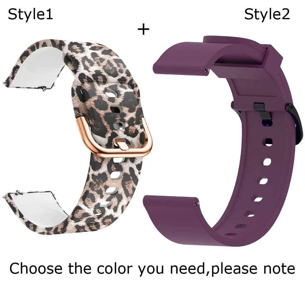 Color 1-Purple Для Xiaomi Amazfit GTS браслет Amazfit Bip ремешок для часов Amazfit GTR 42 мм силиконовый ремешок 2 шт - Цвет: Color 1-Purple