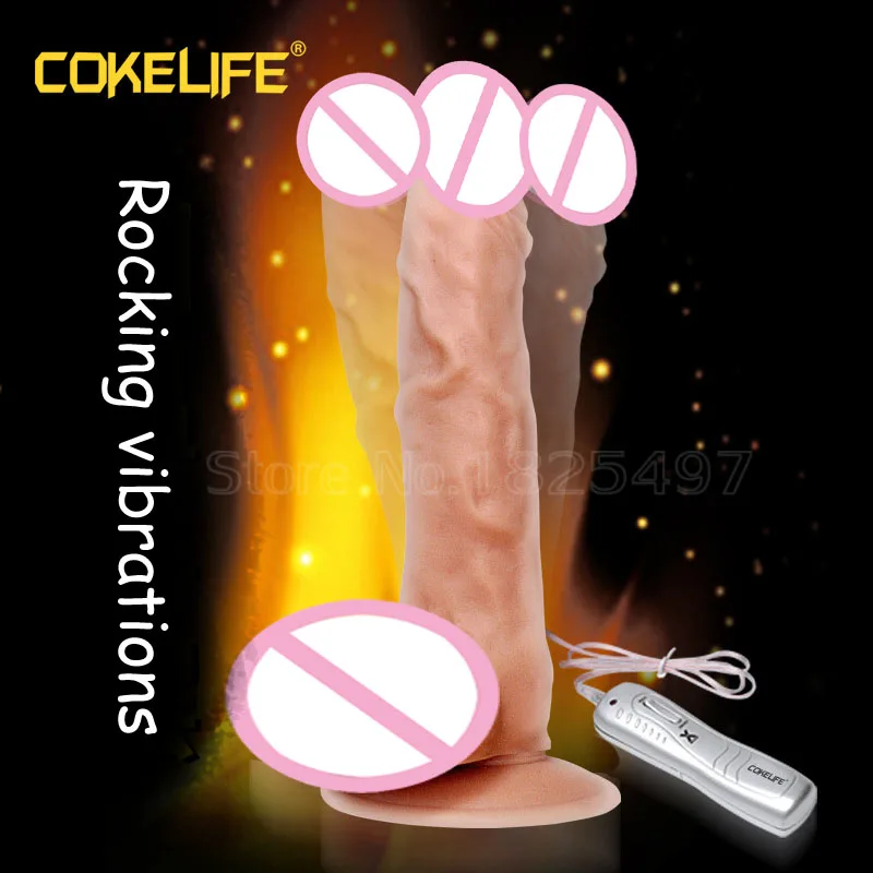 Электрический нагревательный силиконовый фаллоимитатор больших размеров