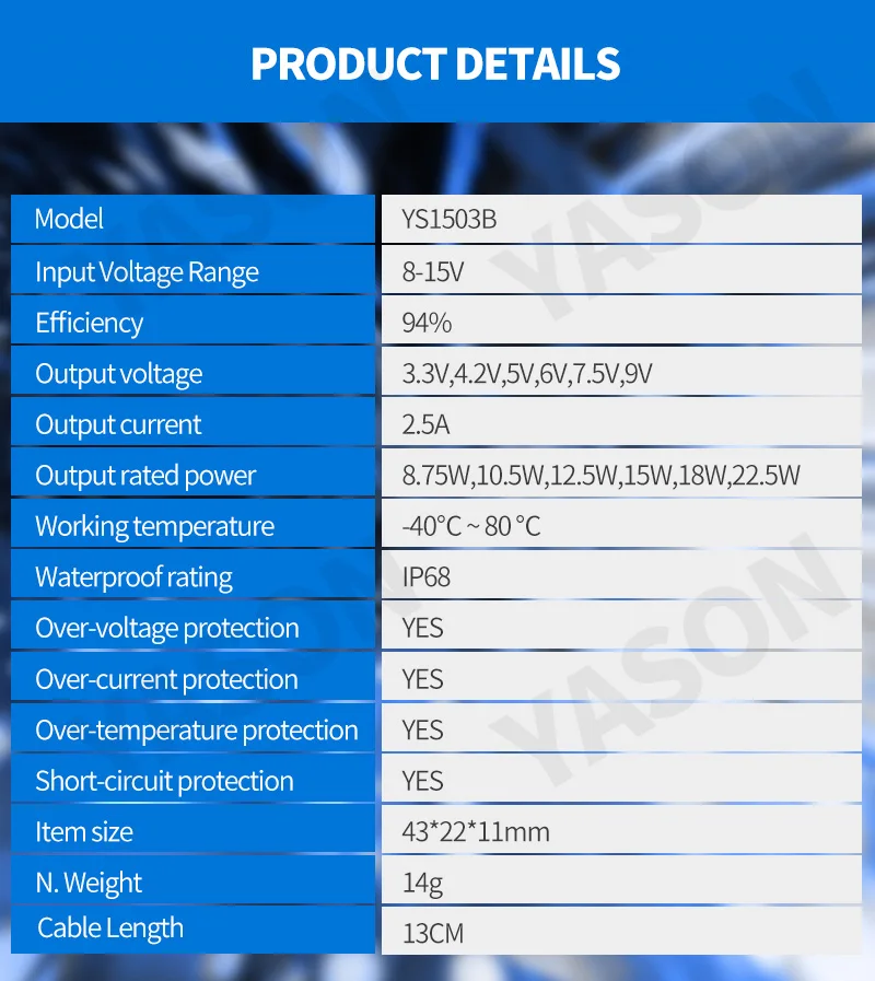 DC автомобильный преобразователь питания DC/DC понижающий 12 В до 4 2 в A