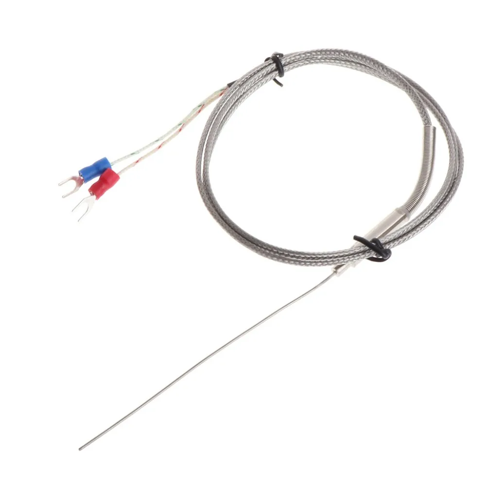 

ANENG K-Type Thermocouple Probe 1mm x 100mm 2-wires Temperature Sensors 2-Terminals 1m
