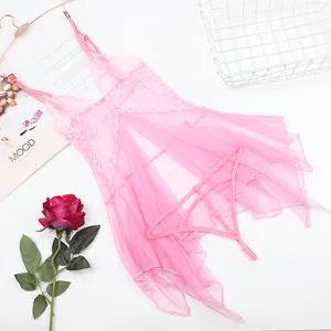 Экзотическое кружевное Прозрачное нижнее белье, женское кружевное ночное белье, сексуальное нижнее белье, ночное белье, стринги, Платье Babydoll