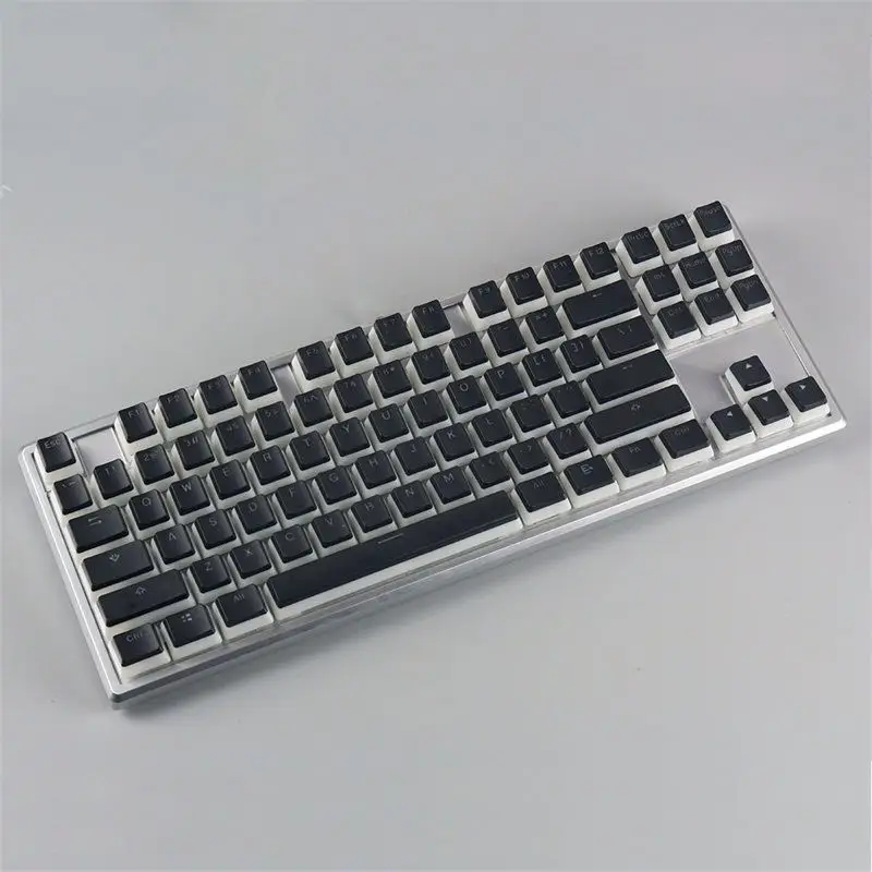 Kbdfans108 PBT двойной удар блеск через ANSI ISO OEM профиль пудинг набор ключей для MX механическая клавиатура