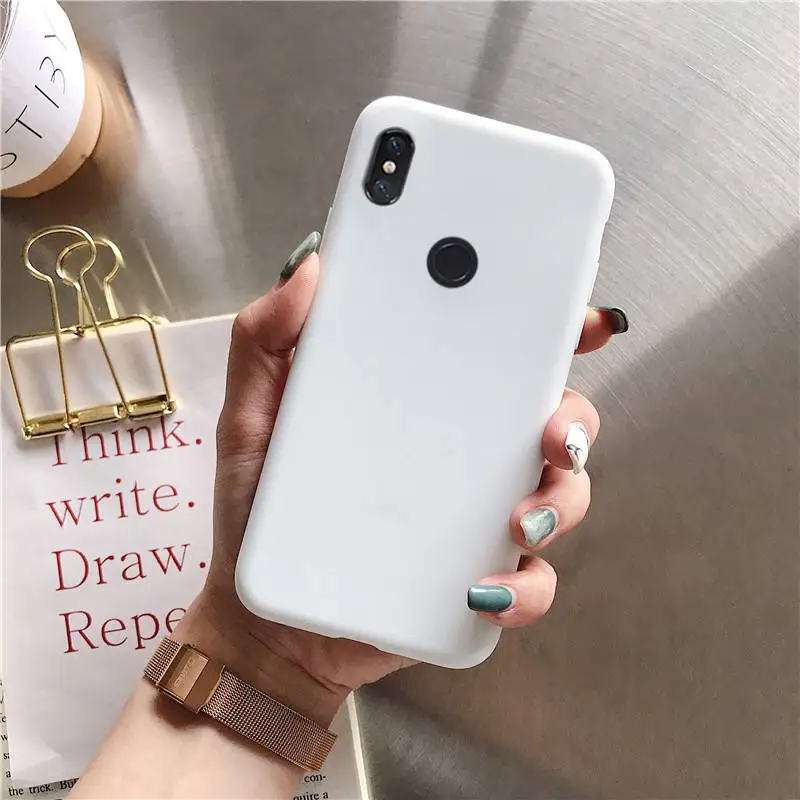 Карамельный цвет силиконовый защитный чехол для телефона для Xiaomi Mi a3 a2 6x a2 lite a2lite прозрачный ТПУ Тонкий чехол - Цвет: white