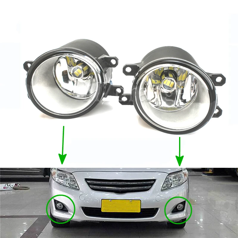Автомобильные фары 2 шт. светодиодные противотуманные для Toyota Corolla Avensis Camry Ractis Verso