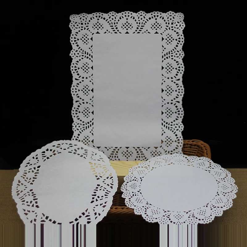 Бесплатная доставка 10 5/12 дюймов круглая винтажная салфетка кружевной бумажный