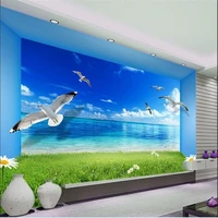 beibehang custom seaview living room tv wall photo wallpaper for walls 3 d papel de parede wall papers home decor papel flooring