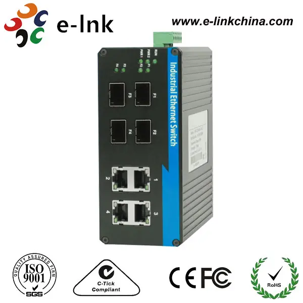 

Коммутатор Gigabit Ethernet, 10/100/1000 м, 4G + 4 SFP, 24 В постоянного тока