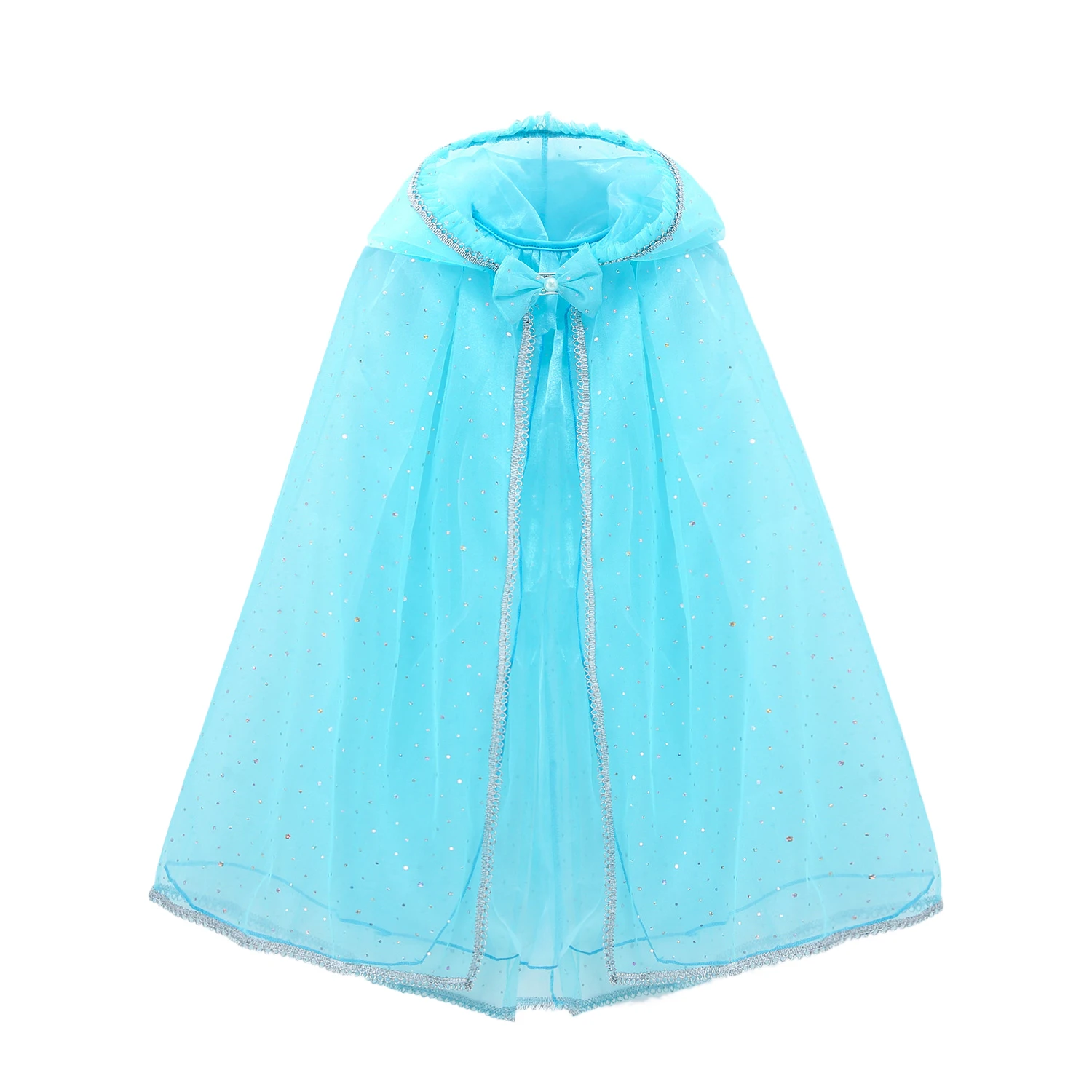 Light Blue Cloak Маленькое Платье Mermard для девочек; платье принцессы Ариэль, жасмин, Золушка, Белль; детский нарядный костюм с цветочным рисунком; детское праздничное платье на день рождения - Цвет: Light Blue Cloak
