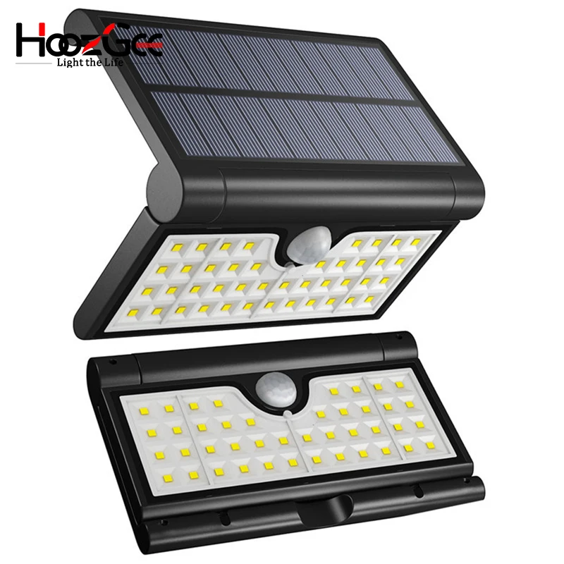 HoozGee складной солнечный свет 58LED настенный светильник датчик движения Открытый садовый свет уличный свет подходит для украшения ночного света