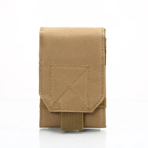 Khaki Тактическая кобура MOLLE армейская камуфляжная сумка крюк петля ремень сумка кобура Чехол для мобильного телефона наружное оборудование - Цвет: Khaki