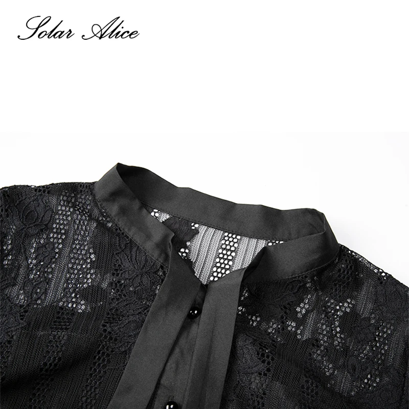 Солнечный Алиса 2018 Бесплатная доставка Повседневное Красного кружева до колена