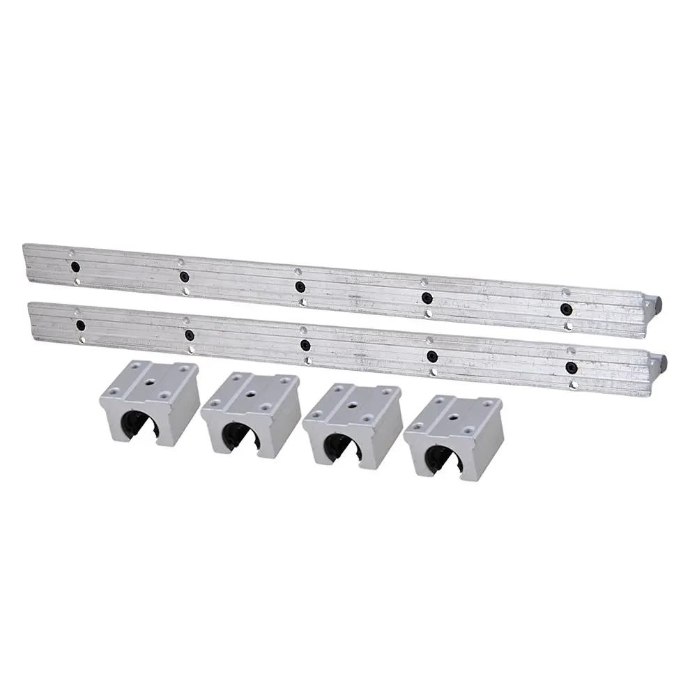 Серебряный Открытый роликовый подшипник скользящий блок и L500 мм SBR12 Линейная