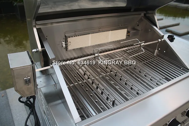Электродвигатель для барбекю с крутящим моментом SS304 40 кг со шпажком 220 В|big bbq|grille