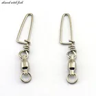 3 шт.лот ZC + HX шарнирный Подшипник с защелкой для берега 0-10 # рыболовный медный соединитель из нержавеющей стали