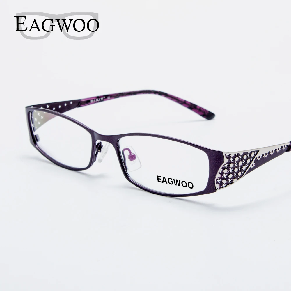 EAGWOO, женские очки из сплава, полная оправа, Ретро стиль, оптическая оправа, новинка, по рецепту, элегантные очки, модные очки для глаз D9044