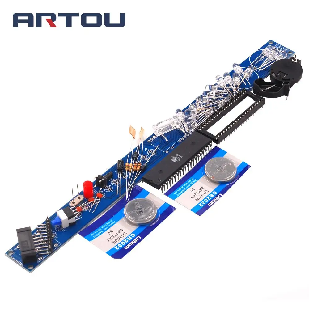 Электронная качалка-палка 16 светодиодов прозрачный корпус MCU POV производство